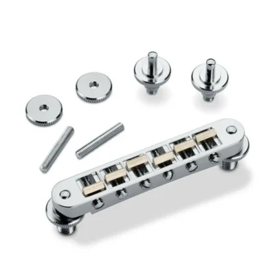 Schaller Guitar Bridge GTM powered by KTS Titanium Saddles  Chrome