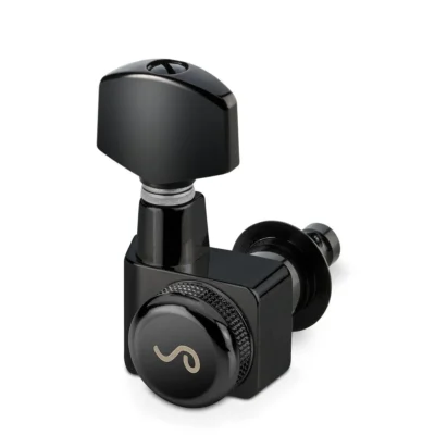 Schaller M6 Locking Machines 6-in-Line  F Series Black Chrome  Left Handed