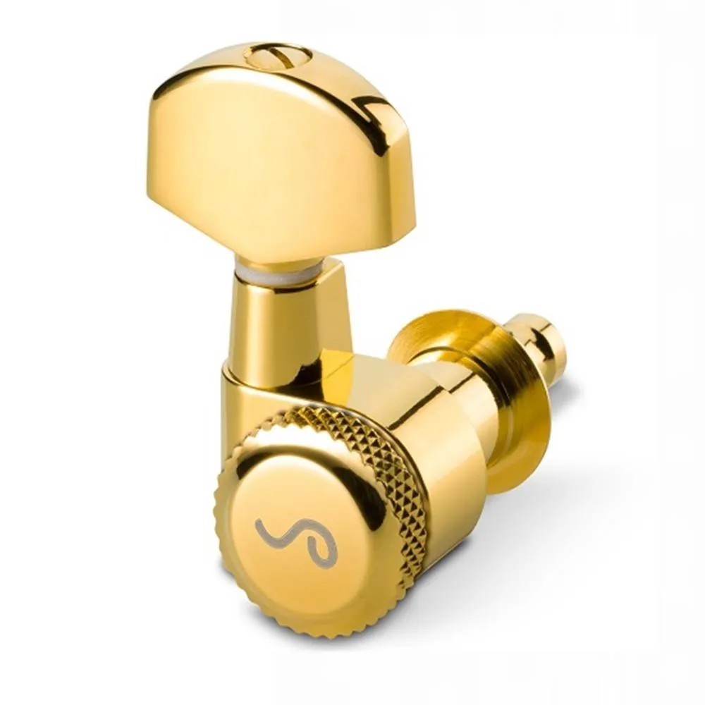 Schaller Machines Rear Locking 6 Left in Line M6- one locating PIN Gold