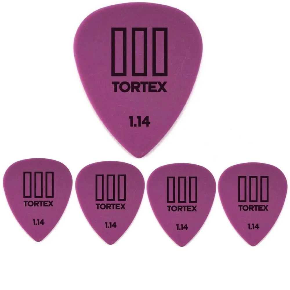Dunlop Tortex III Standard 1.14 mm, 5 Picks / Plectrums Guitar Picks Purple