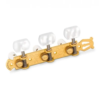 Schaller Grandtune  Classical Lyre  Satin Gold / PWS  White Rollers
