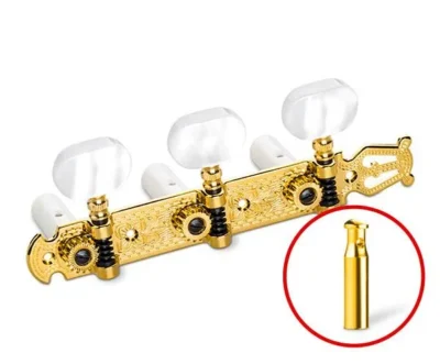 Schaller guitar machines 3/3 steel / lyre  plate Rear - Gold