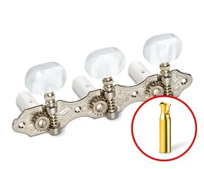 Schaller guitar machines 3/3 steel/Hauser/lyre  plate Rear - Nickel