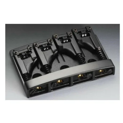 Schaller Bass Guitar Bridge 4-String Bass 3D Black Chrome  12130400