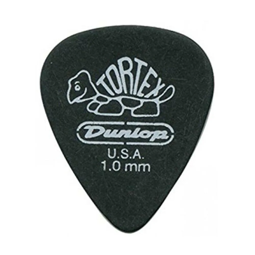 Dunlop Tortex Pitch Black 1.0 mm Standard Guitar Picks - 72 picks