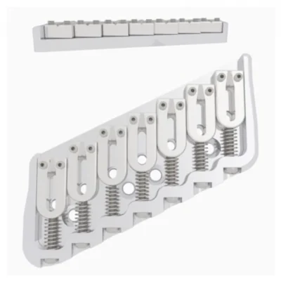 Hipshot 7 String Multi-Scale Fixed Guitar Bridge .175 Height - Chrome