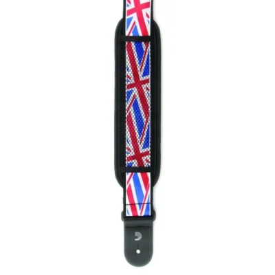 D'Addario Woven Guitar Strap, Union Jack w/ Pad
 50MM