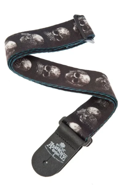 D'Addario Alchemy Guitar Strap, Muted Skulls