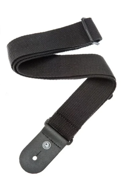 D'Addario Cotton Guitar Strap, Black