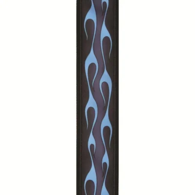 D'Addario Hot Rod Flame Guitar Strap, Blue