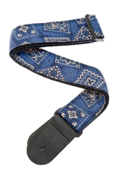 D'Addario Woven Guitar Strap, Bandana Blue
