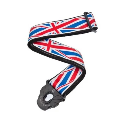 Planet Waves Planet Lock 2" Guitar Strap,Union Jack  locking Strap 50PLA11
