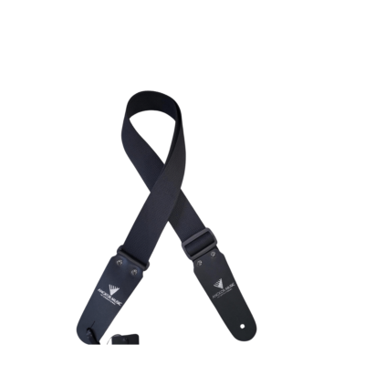 DSL Polypropylene Guitar Strap Black Angkor Music Exclusive Leather Ends