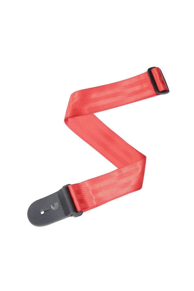 D'Addario Seat Belt Guitar Strap, Red 50mm