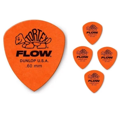 Dunlop Tortex Flow Standard Guitar Picks 558 Orange 0.60 mm - 5 Picks