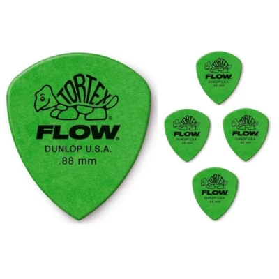 Dunlop Tortex Flow Standard Guitar Picks 558 Green 0.88 mm - 5 Picks