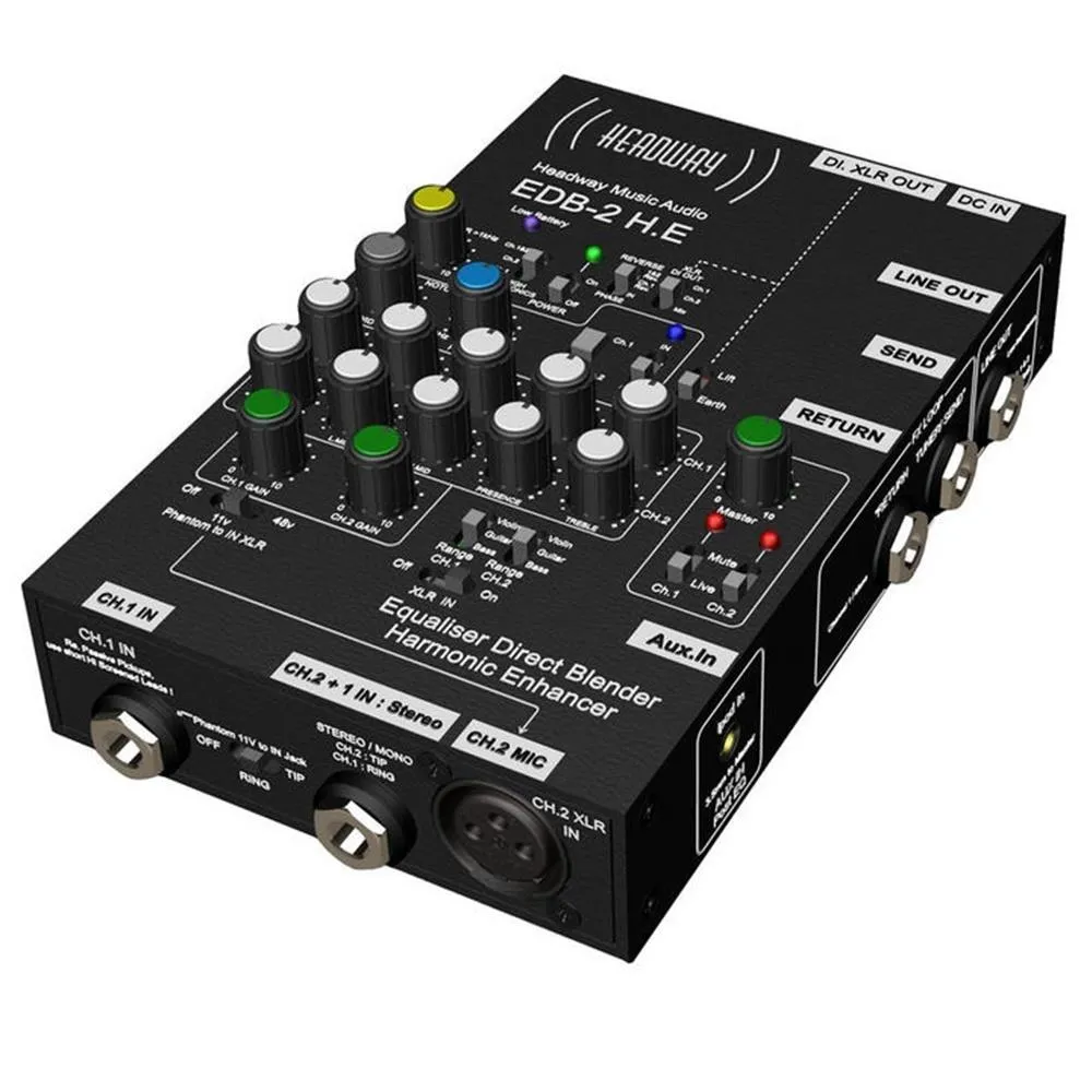 Headway EDB-2 Dual Channel Blending Acoustic Guitar Preamp with Mic Input