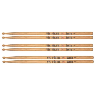 Vic Firth American Classic Terra Series Drumsticks 5AT Wood tip - 3 Pairs