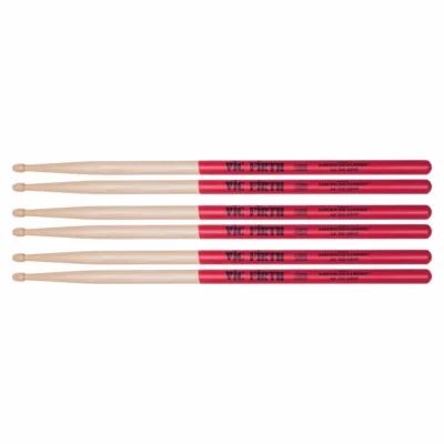 Vic Firth American Classic 5A  Drumsticks Wood Tip w/ Vic Grip - 3 Pairs