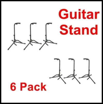 L.A Stands - Tubular heavy duty guitar stand -electric Acoustic Bass 6 Pack