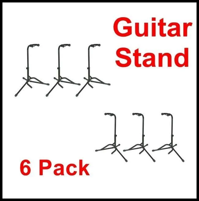 L.A Stands - Tubular heavy duty guitar stand -electric Acoustic Bass 6 Pack