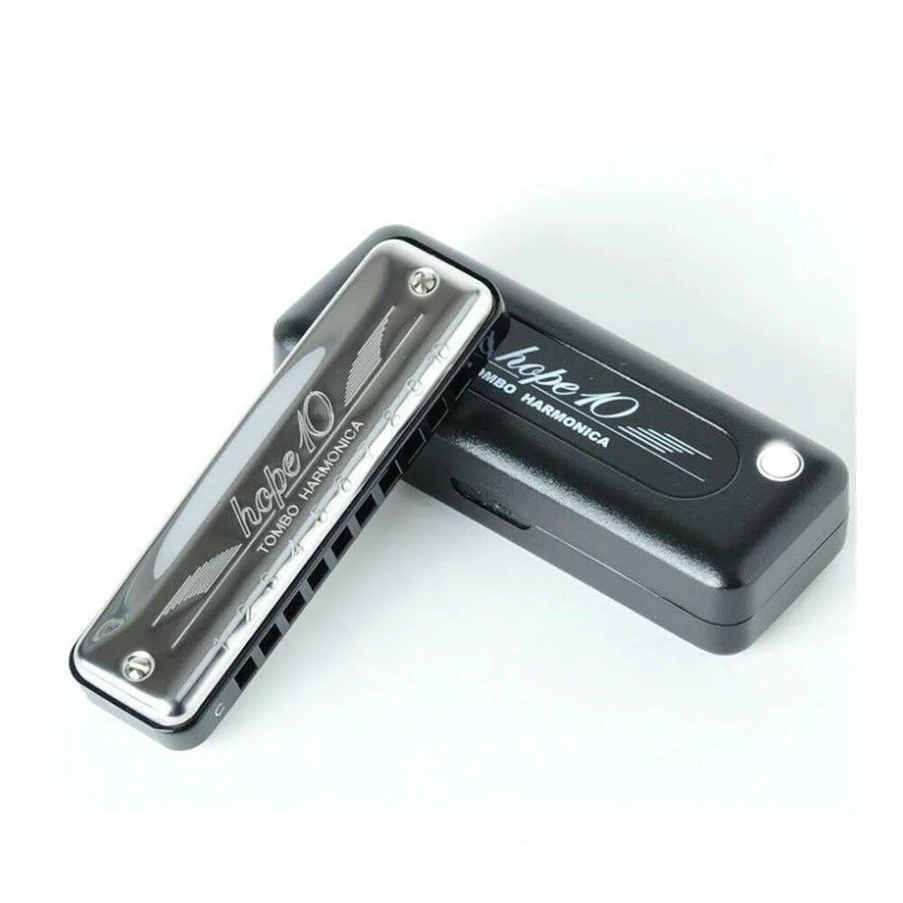 Tombo Harmonica Hope 10 hole Diatonic 6610 key of B Made in Japan