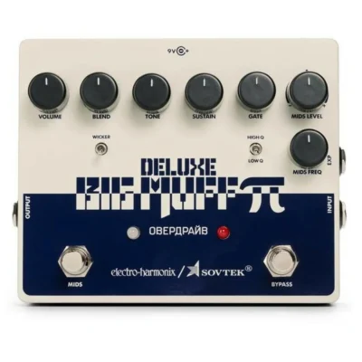 Electro-Harmonix Sovtek Deluxe Big Muff Pi Fuzz effects Pedal with Mid-Shift