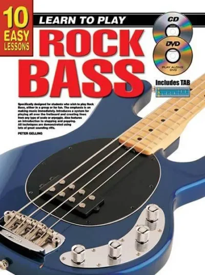 Learn to Play 10 Easy Lessons Learn To Play Rock Bass Book/CD/DVD