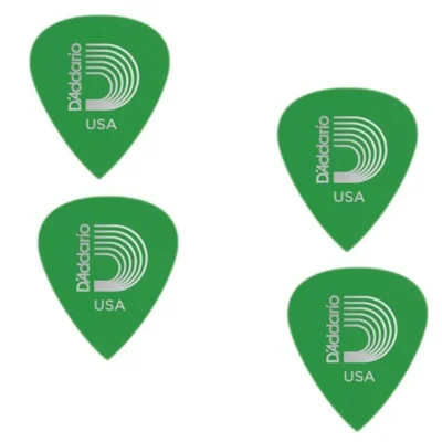 Planet Waves Duralin Precision Guitar Picks Medium Gauge Green .85mm 4 picks