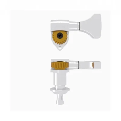 Hipshot Classic Open Guitar Tuning Machines Chrome 6 in Line- Non Staggered