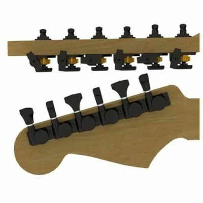 Hipshot 6K1GL0B Guitar Tuner 6 Inline, Grip-Lock Open, Bass Side Non staggered