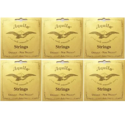 6 x  Aquila 6u Soprano Ukulele Wound 4th Low G  Single String