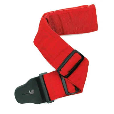 D'Addario Woven Padded Guitar Strap,  3" Wide Red