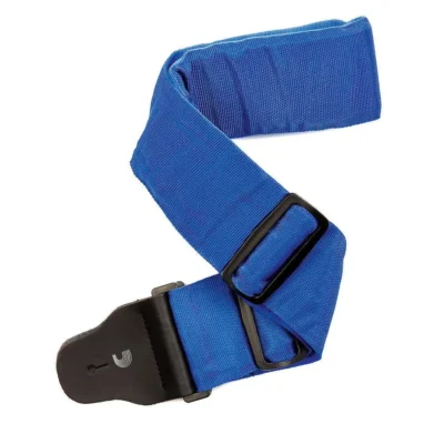 D'Addario Woven Padded Guitar Strap,  3" Wide Blue