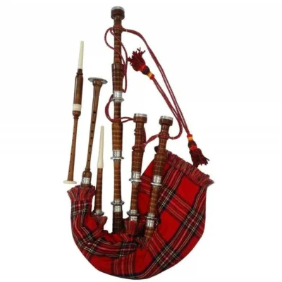 Highland Bagpipe Set -Blackwood with Nickel mounts. Mackenzie tartan