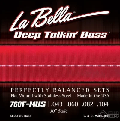 La Bella 760F-MUS Deep Talkin' Bass Flats For Mustang Basses Open Pack