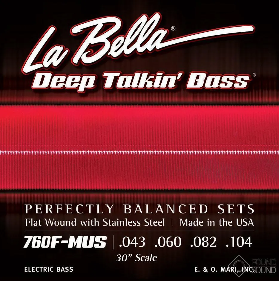 La Bella 760F-MUS Deep Talkin' Bass Flats For Mustang Basses Open Pack