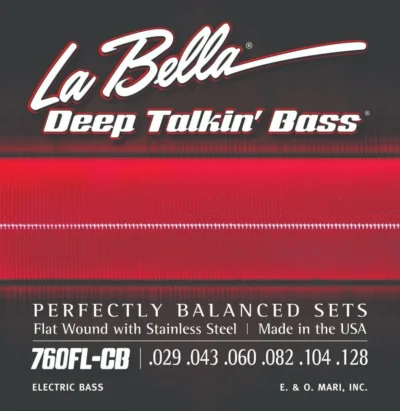 La Bella 760FL-CB Deep Talkin' Flatwound 6-String Bass Guitar Strings 29 - 128T