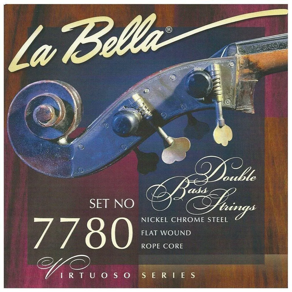 La Bella 3/4 Orchestral 7780 Virtuoso Series Double Bass strings Set Flat wound