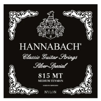Hannabach Classical Guitar Set-Silv/Special 815  Blk Medium Tension