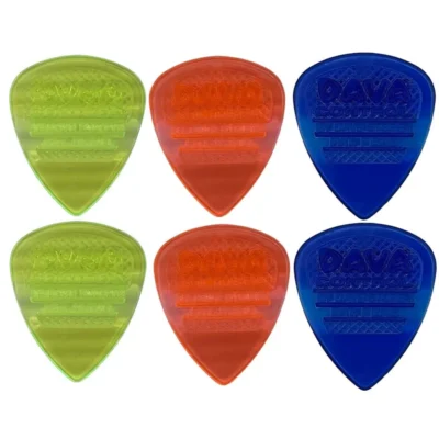 Dava Control 'POLYCARBONATE GEL' Guitar Picks / Plectrums - 6 Picks Mixed