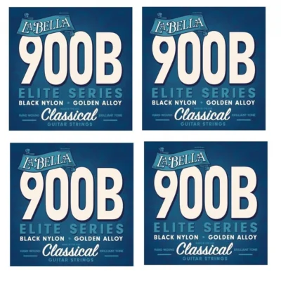 4 Sets La Bella 900B Golden Superior Classical Guitar Strings Golden Alloy