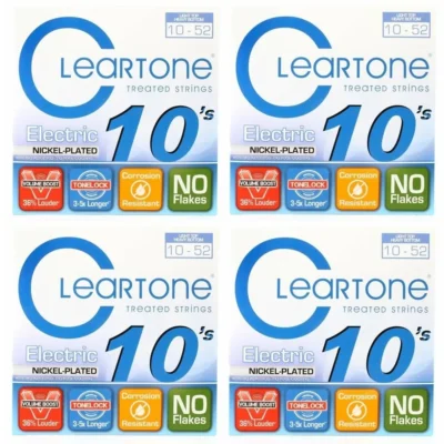 Cleartone 9420 Coated Electric Guitar Light Top/Heavy Bottom 10-52 - 4 Sets
