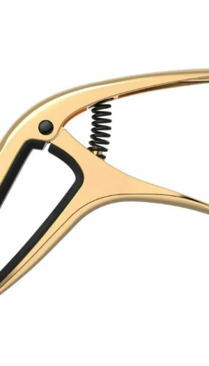 Ernie Ball Axis Trigger Capo, Gold for 6/7 String  Electric and Acoustic Guitars