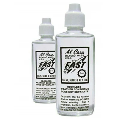2 x Al Cass Fast Valve, Slide and Key Oil - Trumpet Tuba French Horn Trombone,