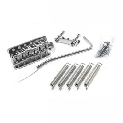 Gotoh GE101T Chrome Vintage 6-point Tremolo Bridge with Bent Steel Saddles and Zinc Block.