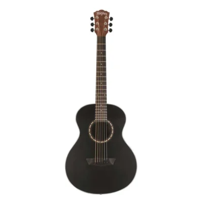 Washburn AGM5BMK-A-U G-Mini Traveller Guitar Apprentice, Black Matte
