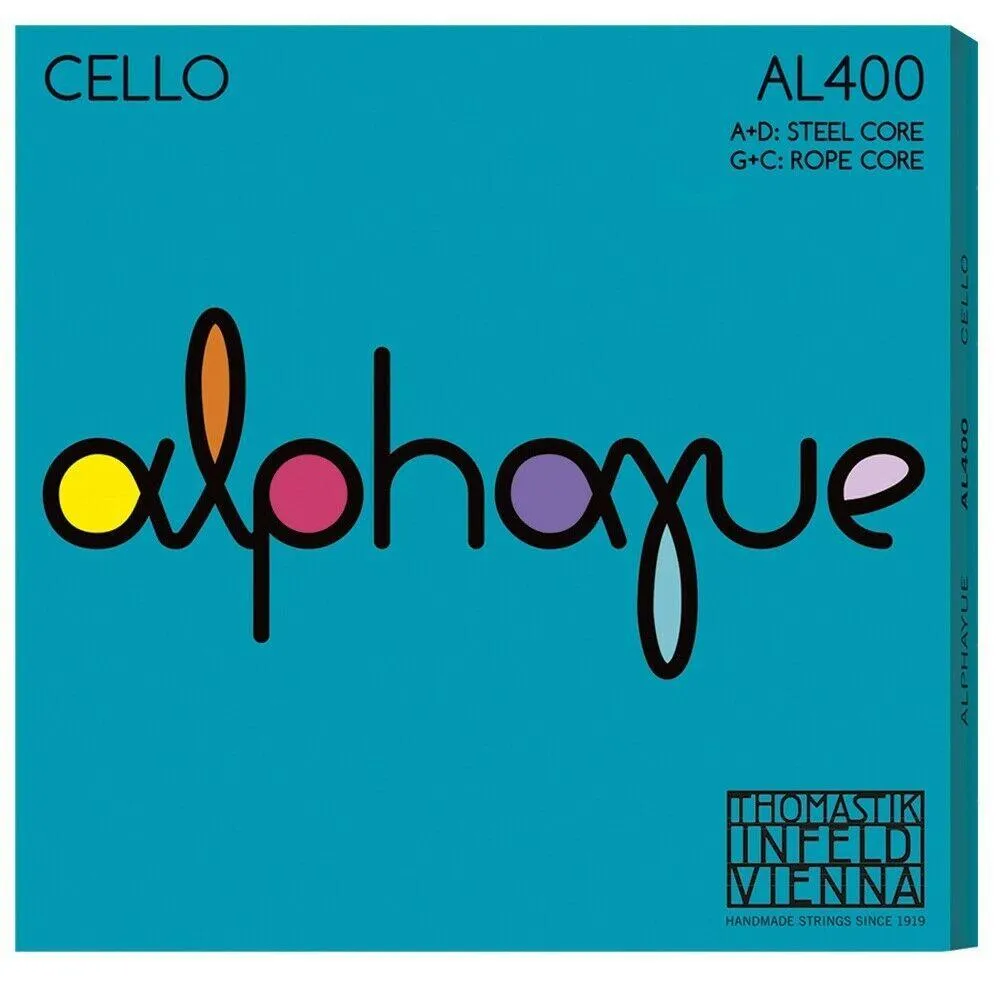 Thomastik Alphayue Series Cello String Set 1/2 Size, Medium - AL400
