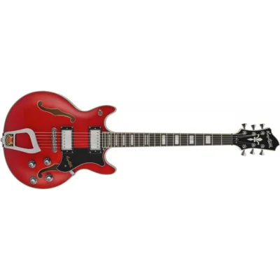 Hagstrom ALVAR Semi Hollow Electric Guitar Wild Cherry Trans