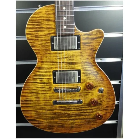 Tom Anderson Guitarworks Bobcat HH Electric Guitar with Case - Deep Tobacco Fade